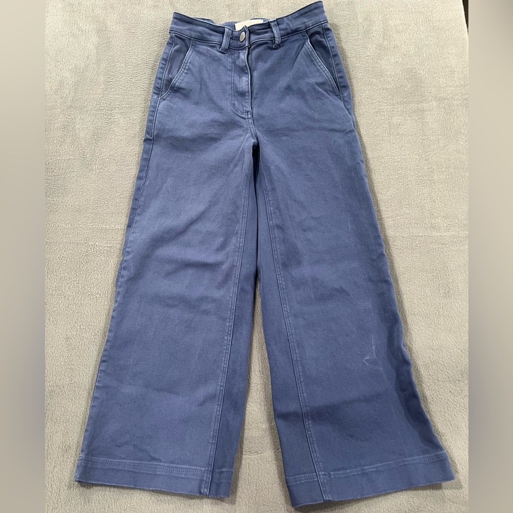 Everlane Pants Women’s Blue Wide Leg Stretch Crop Jeans Size 00